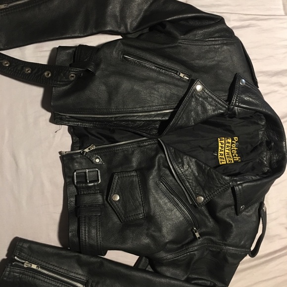Leather motorcycle jacket - Picture 2 of 2